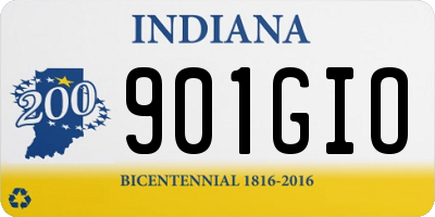 IN license plate 901GIO