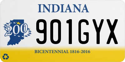 IN license plate 901GYX