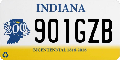 IN license plate 901GZB
