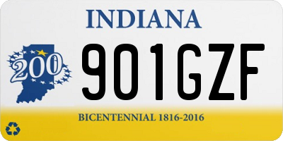 IN license plate 901GZF