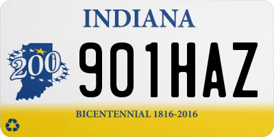 IN license plate 901HAZ