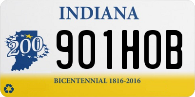 IN license plate 901HOB