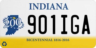 IN license plate 901IGA