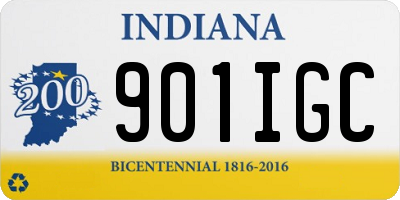 IN license plate 901IGC