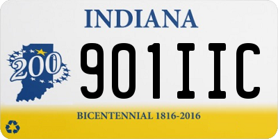 IN license plate 901IIC