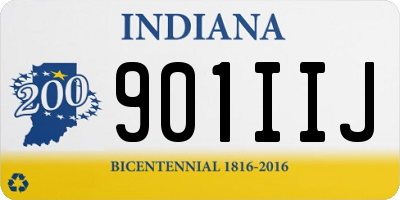 IN license plate 901IIJ