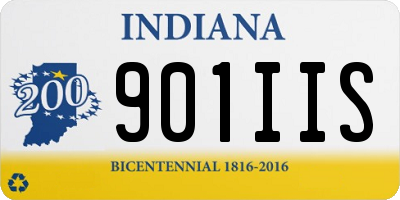 IN license plate 901IIS
