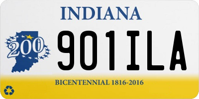 IN license plate 901ILA