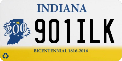 IN license plate 901ILK