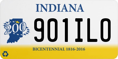 IN license plate 901ILO