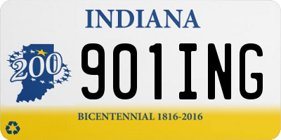 IN license plate 901ING