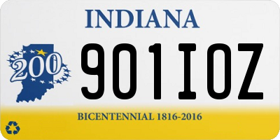 IN license plate 901IOZ