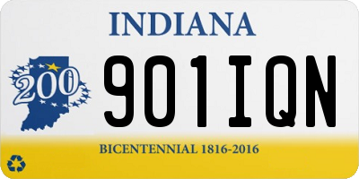 IN license plate 901IQN