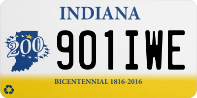 IN license plate 901IWE