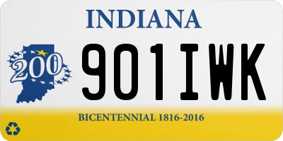 IN license plate 901IWK