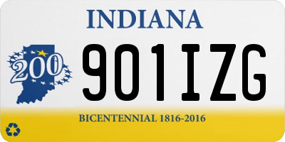 IN license plate 901IZG