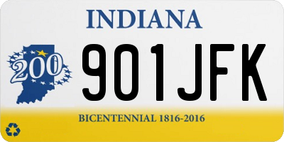 IN license plate 901JFK