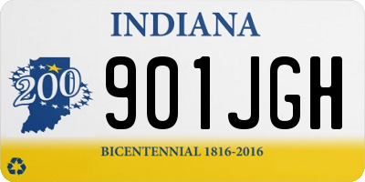IN license plate 901JGH