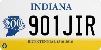 IN license plate 901JIR