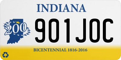 IN license plate 901JOC
