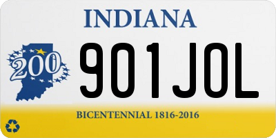 IN license plate 901JOL
