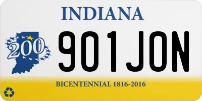 IN license plate 901JON