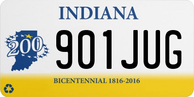 IN license plate 901JUG