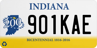 IN license plate 901KAE