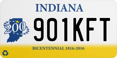 IN license plate 901KFT
