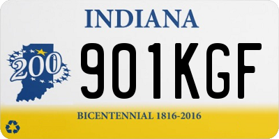 IN license plate 901KGF