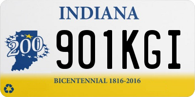 IN license plate 901KGI