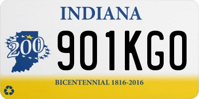 IN license plate 901KGO