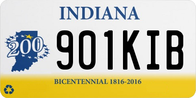 IN license plate 901KIB