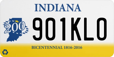 IN license plate 901KLO