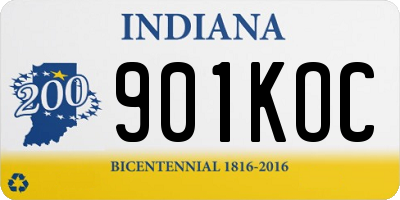 IN license plate 901KOC