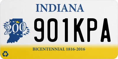 IN license plate 901KPA