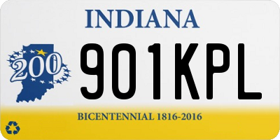 IN license plate 901KPL