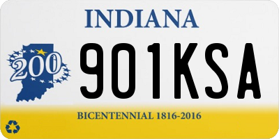 IN license plate 901KSA