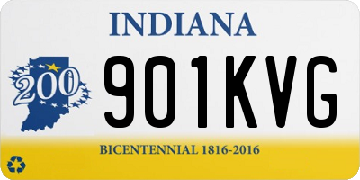 IN license plate 901KVG