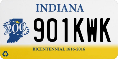 IN license plate 901KWK