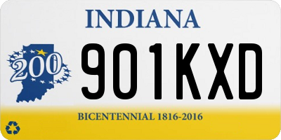 IN license plate 901KXD