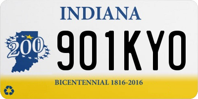 IN license plate 901KYO