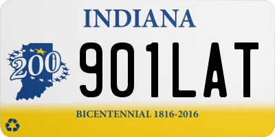 IN license plate 901LAT