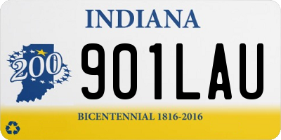 IN license plate 901LAU