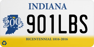 IN license plate 901LBS