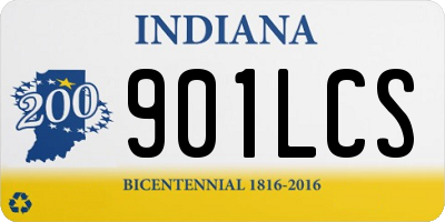 IN license plate 901LCS