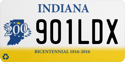 IN license plate 901LDX