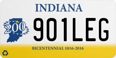 IN license plate 901LEG