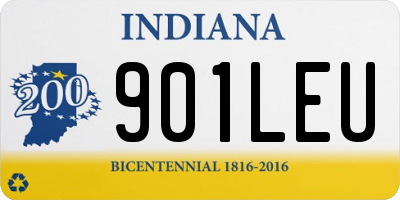 IN license plate 901LEU