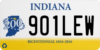 IN license plate 901LEW